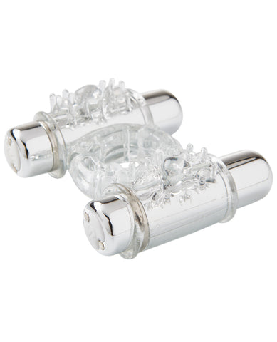 Sensuelle Double Action Cockring - 2 X 7 Function Clear