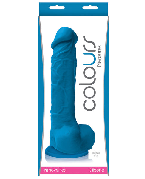 NS Novelties Colours Pleasures 8" Dildo w/Suction Cup - Blue