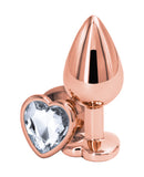 Rear Assets Rose Gold Heart Medium - Clear