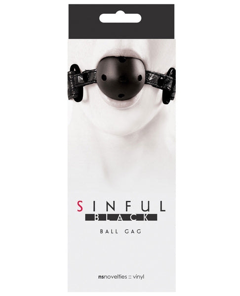 NS Novelties Sinful Ball Gag - Black