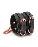 Bondage Couture Ankle Cuffs - Black