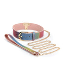 Spectra Bondage Collar & Leash - Rainbow