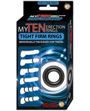 Nasstoys My Ten Erection Rings Tight Firm Rings - Black