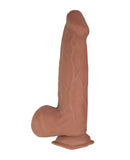 Realcocks Dual Layered Uncut Sliders 9.25" Thick Shaft - Brown