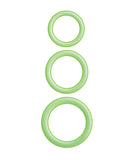 Enhancer Silicone Cockrings - Glow in the Dark Green