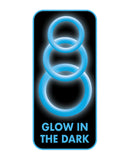 Enhancer Silicone Cockrings - Glow in the Dark Blue