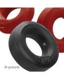 Hunky Junk 3 Pack C Ring - Cherry/Tar Ice