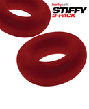 Hunky Junk Stiffy 2 Pack Cockrings - Cherry Ice