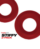 Hunky Junk Stiffy 2 Pack Cockrings - Cherry Ice