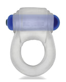 Hunkyjunk Revring Cock Ring w/Vibe - Clear w/Blue Vibe