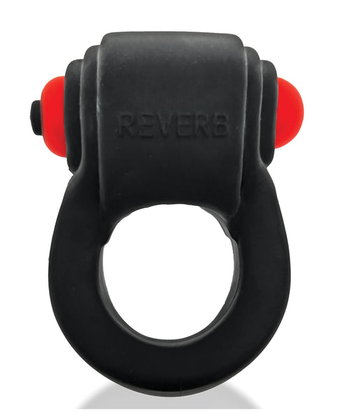 Hunkyjunk Revring Cock Ring w/Vibe - Tar w/Red Vibe