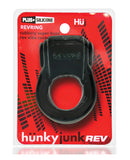 Hunkyjunk Revring Cock Ring w/Vibe - Tar w/Red Vibe