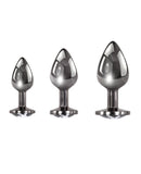 Playboy Pleasure Pleasure 3 Ways Butt Plugs - Silver