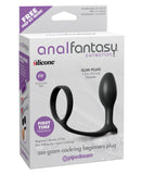 Anal Fantasy Ass-Gasm Cockring Beginners Plug - Black