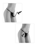 Hookup Panties Crotchless Love Garter Black S-L