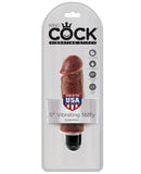 King Cock  5" Vibrating Stiffy - Brown