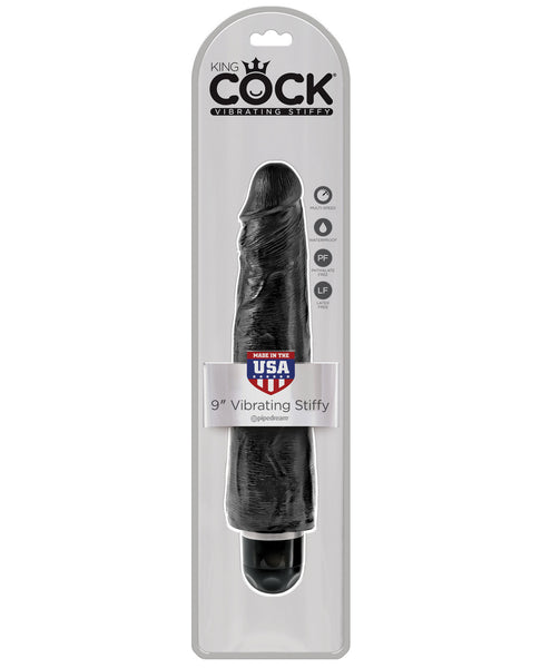 King Cock  9" Vibrating Stiffy - Black