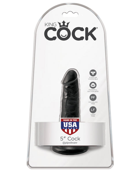 King Cock 5" Cock - Black