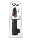 King Cock 14" Cock w/Balls - Black