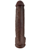 King Cock 15" Cock w/Balls - Brown