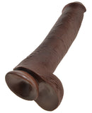 King Cock 15" Cock w/Balls - Brown