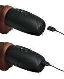 King Cock Plus Thrusting, Warming & Vibrating  7.5" Triple Threat Dong - Brown