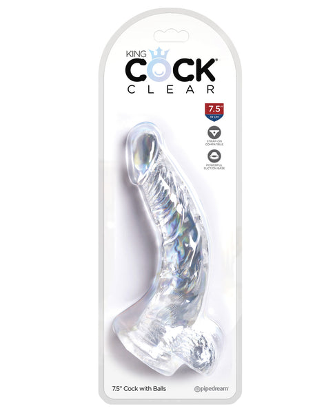 King Cock Clear 7.5" Cock w/Balls