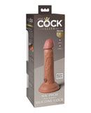 King Cock Elite 6" Dual Density Silicone Cock - Tan