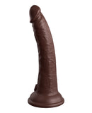 King Cock Elite 7" Dual Density Silicone Cock - Brown