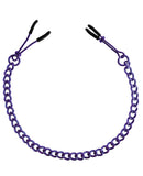 Wide Tweezer Nipple Clamp w/Purple Chain