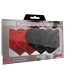 Stolen Kisses Hearts - Red & Black  Pack of 2