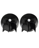 Peekaboos Patent Leather w/Bow Premium Pasties - 1 Pair Black