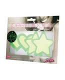 Peekaboos Glow in the Dark Hearts & Stars - Green 2 Pairs