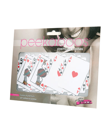 Peekaboos Queens & Aces Pasties - 2 Pairs