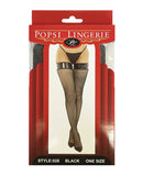 Vinyl Top Fishnet Stocking Black O/S