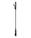 Rouge Long Riding Crop Slim Tip - Black