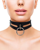 Rouge Leather Fashion Collar - Black