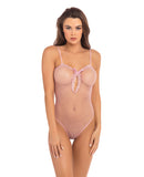 Rene Rofe Undone See Through Bodysuit - Rose