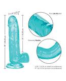 Size Queen 6"  Dildo - Blue