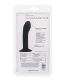 Silicone Curved Anal Stud - Black