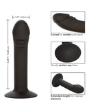 Silicone Curved Anal Stud - Black