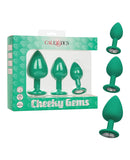 Cheeky Gems 3 pc Plug Set - Green