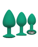 Cheeky Gems 3 pc Plug Set - Green