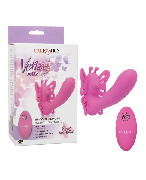 Venus Butterfly Silicone Remote Pulsating Venus G - Pink