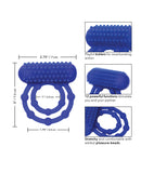 Silicone Rechargeable 10 Bead Maximus Ring - Blue