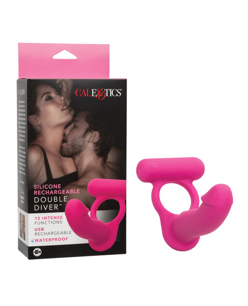 Silicone Rechargeable Double Diver - Pink