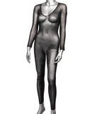 Radiance Crotchless Full Body Suit - Black O/S