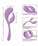 Elle Liquid Silicone Dual Flicker - Purple