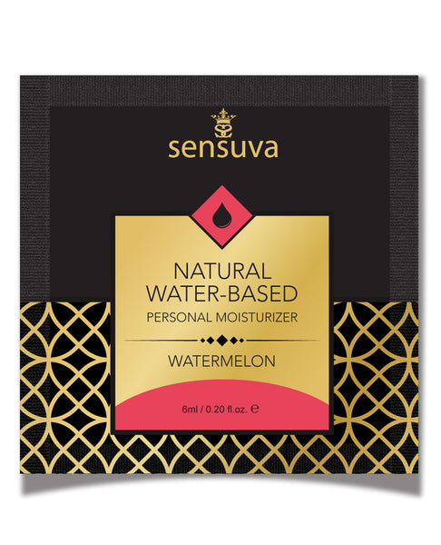 Sensuva Natural Water Based Personal Moisturizer Single Use Packet - 6 ml Watermelon