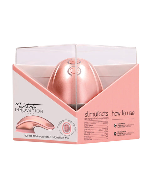 Shots Twitch Innovation Hands Free Clitoral Stimulator - Rose Gold